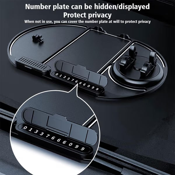 Tapis De Téléphone Antidérapant pour Voiture 6en1 Rotation à 360° – منظم أغراض في سيارة