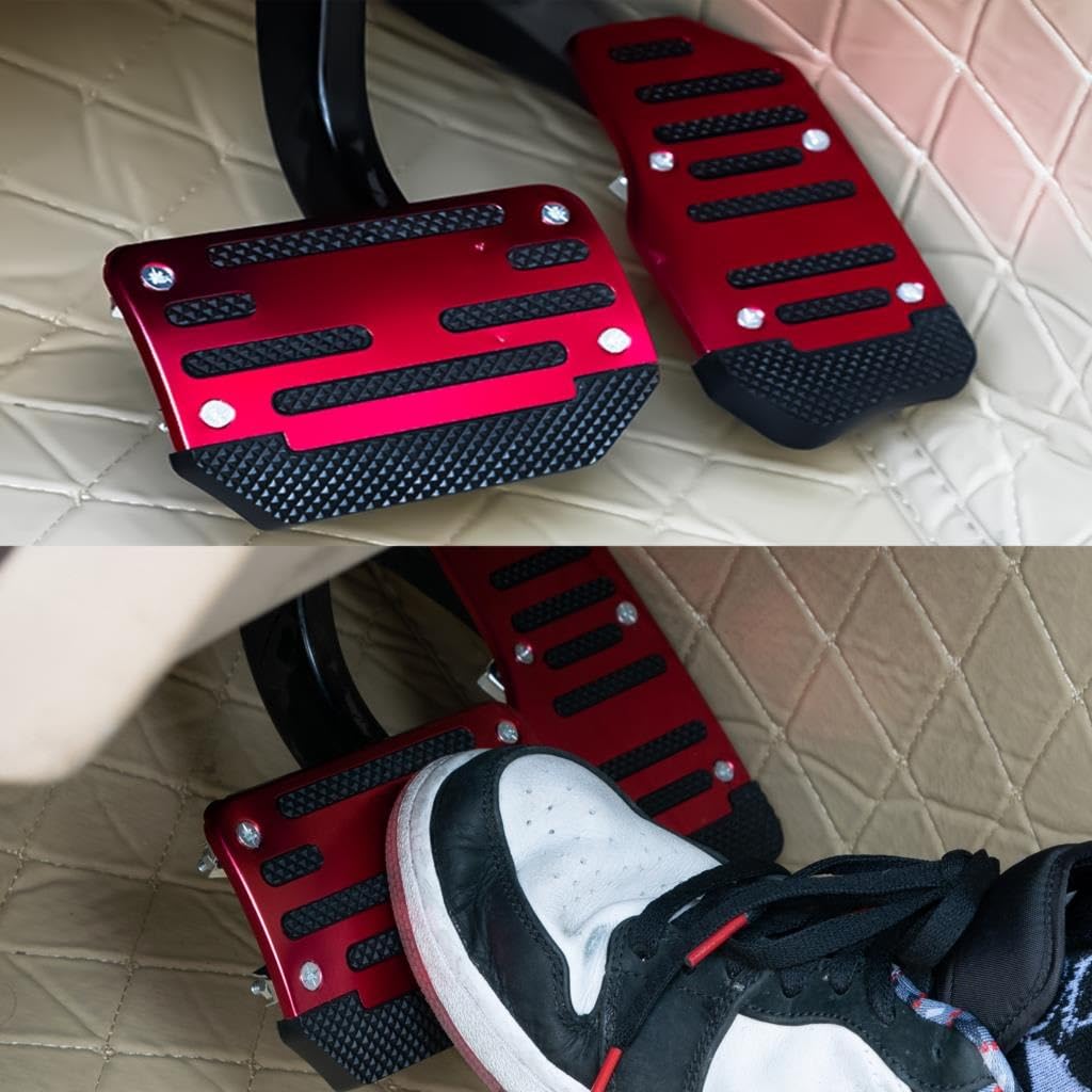 غطاء دواسات السيارة الرياضي المضاد للانزلاق (طقم دواسات عالمي) | Couvre-pédales de voiture sport antidérapants universels (Kit universel)