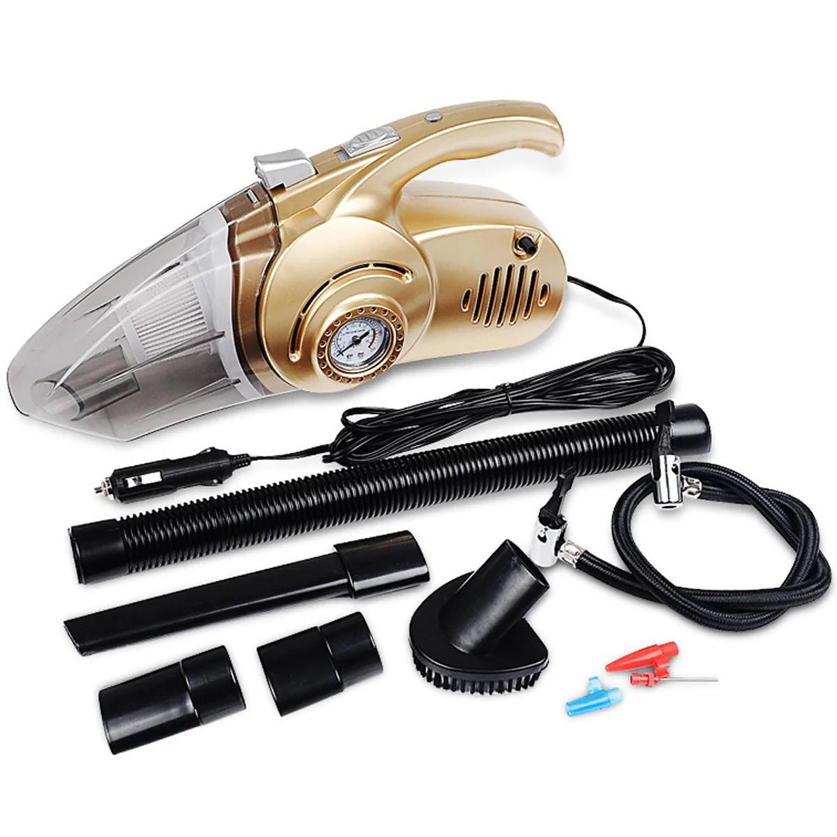 مكنسة سيارة مع منفاخ إطارات 2 في 1 | Aspirateur de voiture avec gonfleur de pneus 2 en 1